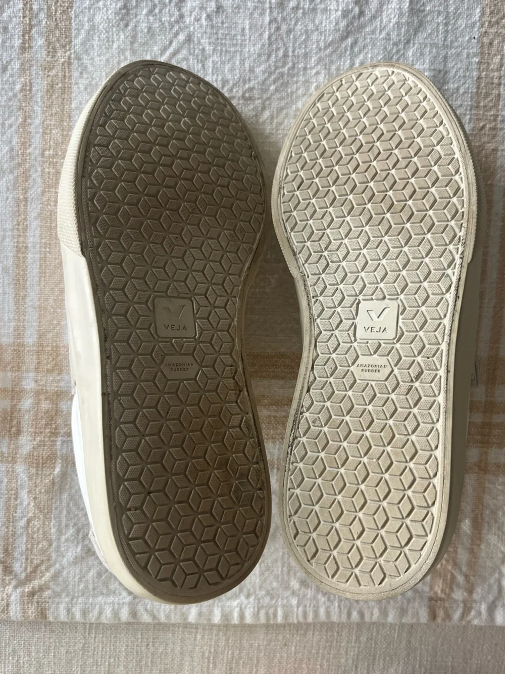 Veja Recife White Velcro Logo Sneakers with Light Gray V Detail